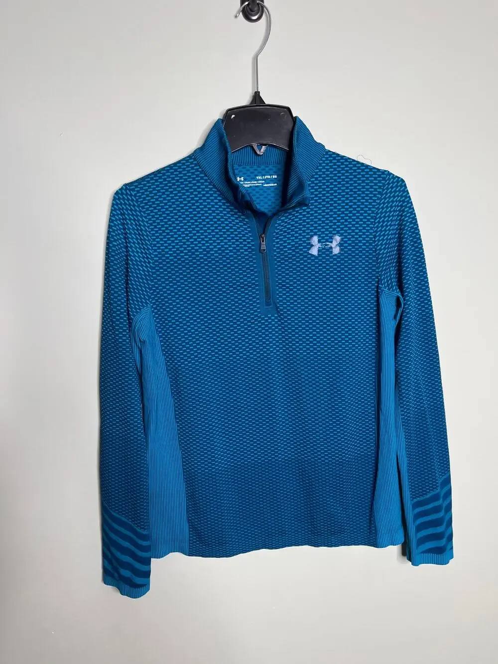 Under Armour Youth Girls Teal Half Zip Lightweight Pullover XL